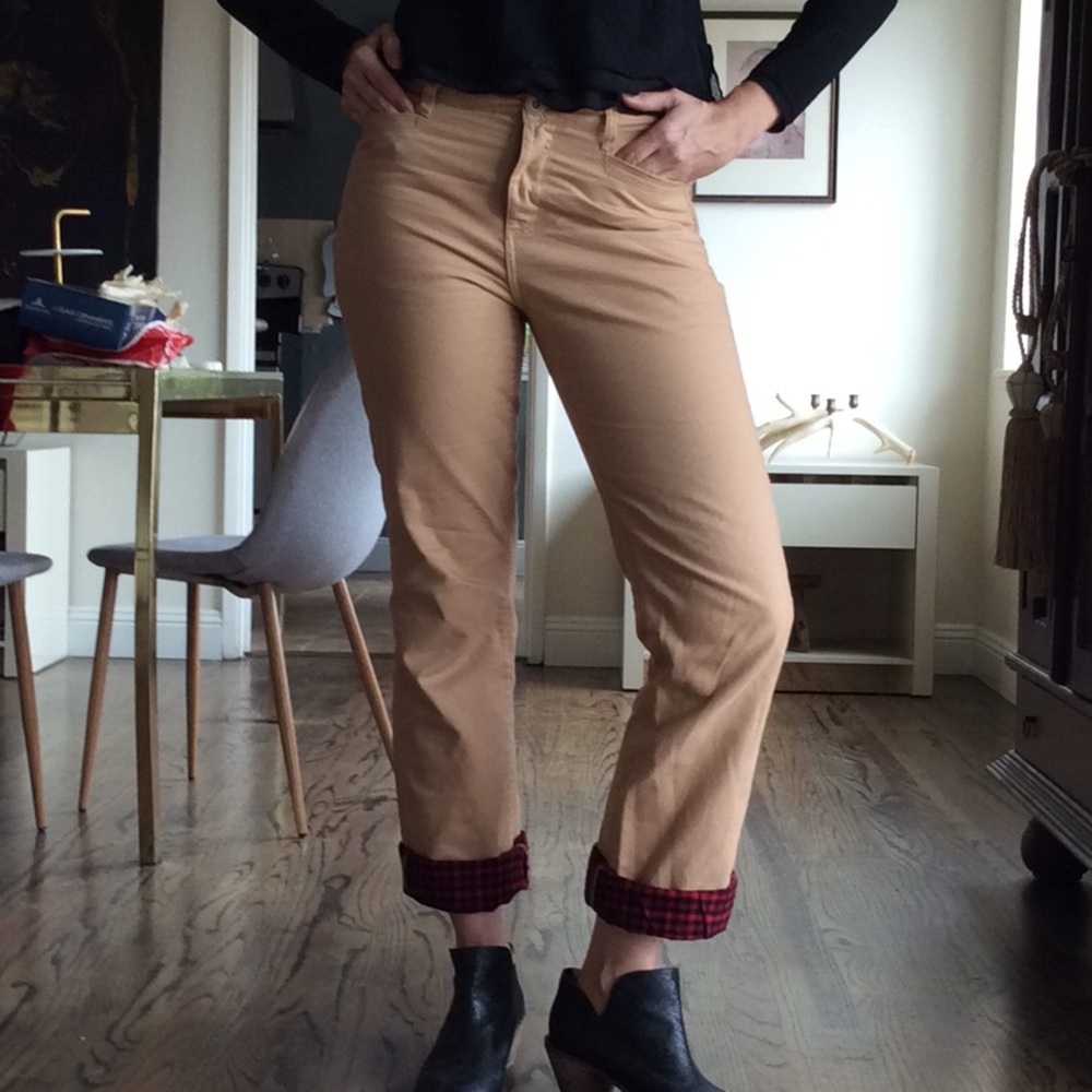 Flannel lined chinos
